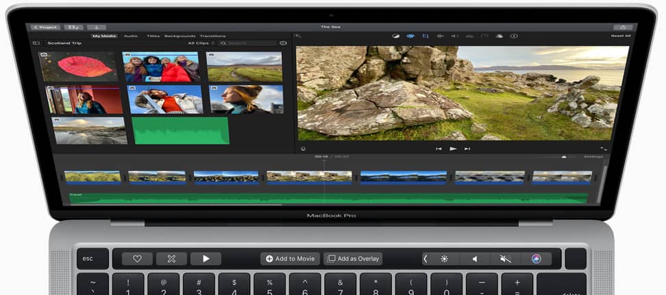 برنامج Apple iMovie علي لاب توب ماك