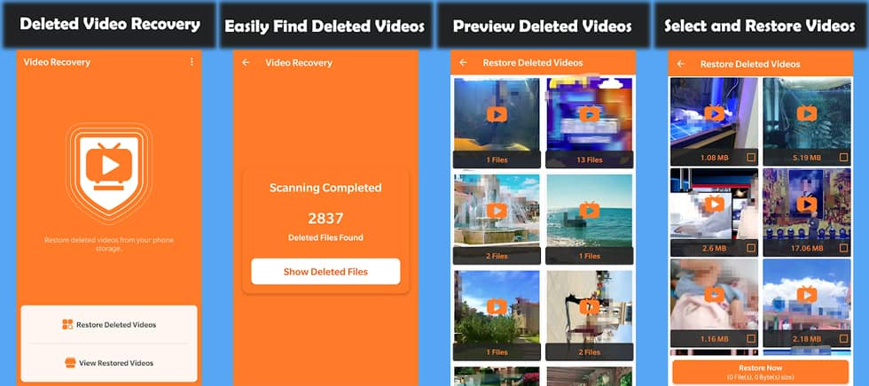 تطبيق Deleted Video Recovery Mobile